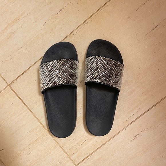 Salvatore Ferragamo women crystal embellished slide , Size 6 ( running bigger) - Picture 2 of 6